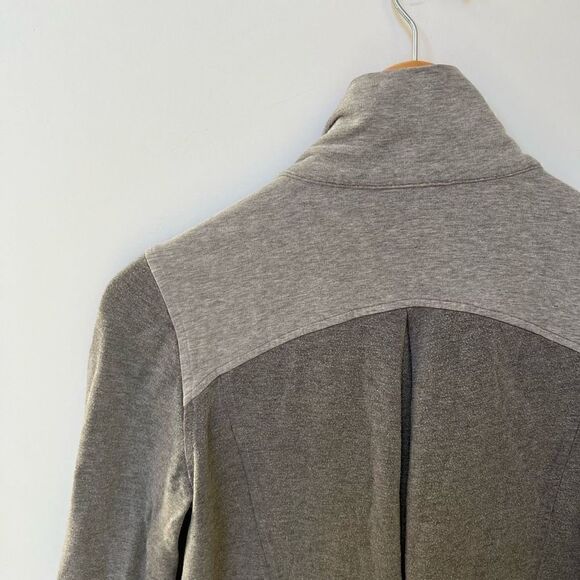 Lululemon Cardigan Sweater Open Front Drapey Wrap Athleisure Gray women’s 6 - Picture 7 of 11